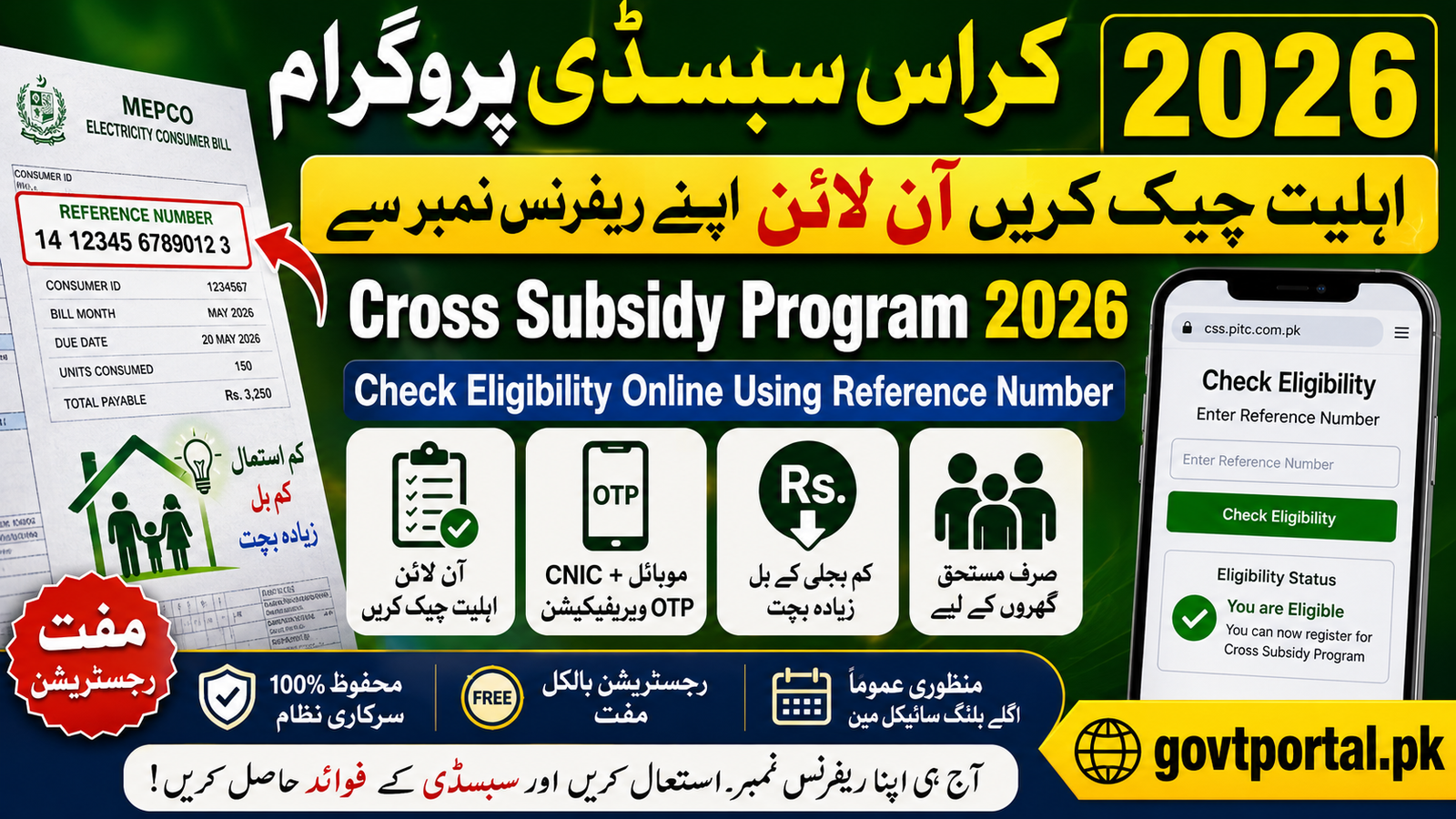 Cross Subsidy Program 2026 – Check Eligibility Online Using Reference Number